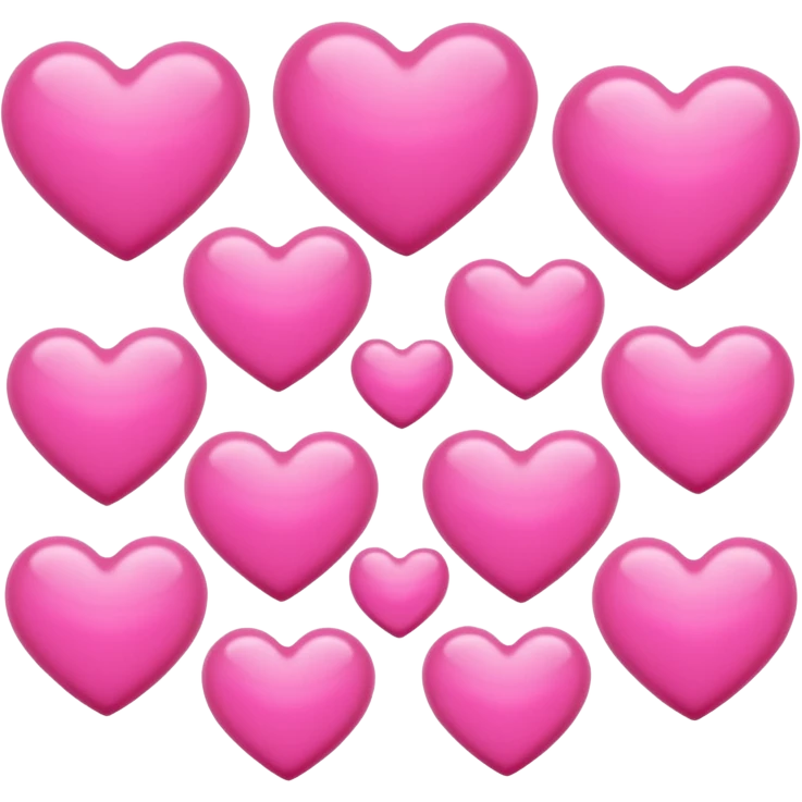 Many pink hearts  emoji
