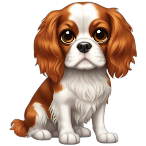 dog Cavalier King Charles Spaniel full body emoji