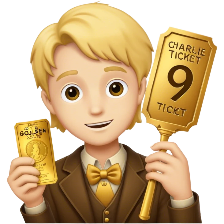 Charlie golden ticket  emoji