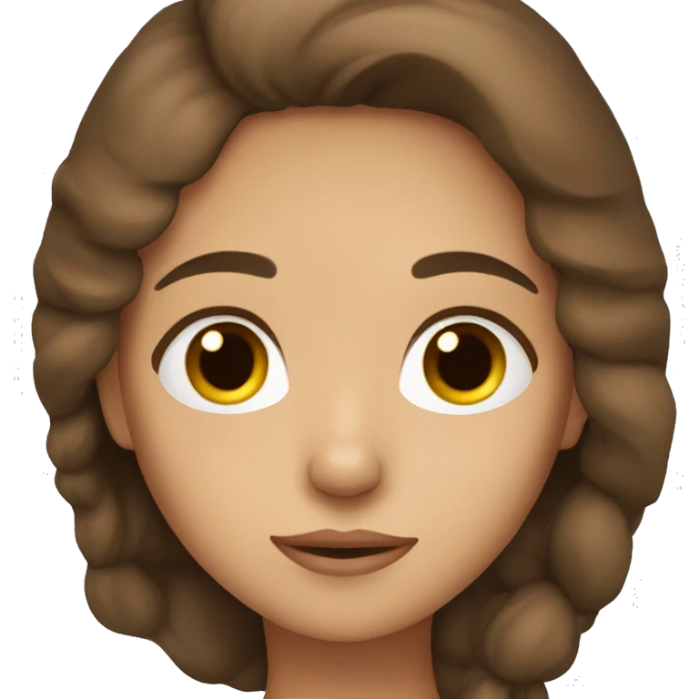 Brown hair girl with brown eyes sleeping emoji