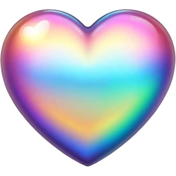 Iridescent heart emoji