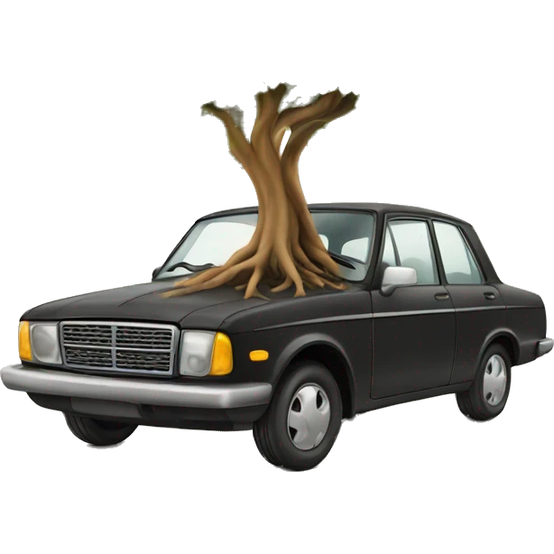 car growing roots emoji