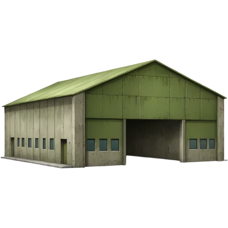 military green warehouse emoji
