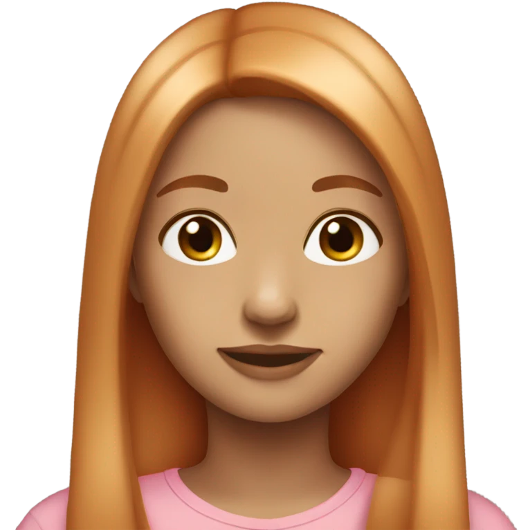 girl long straight hair light red emoji