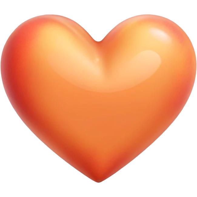 Peach colored heart emoji