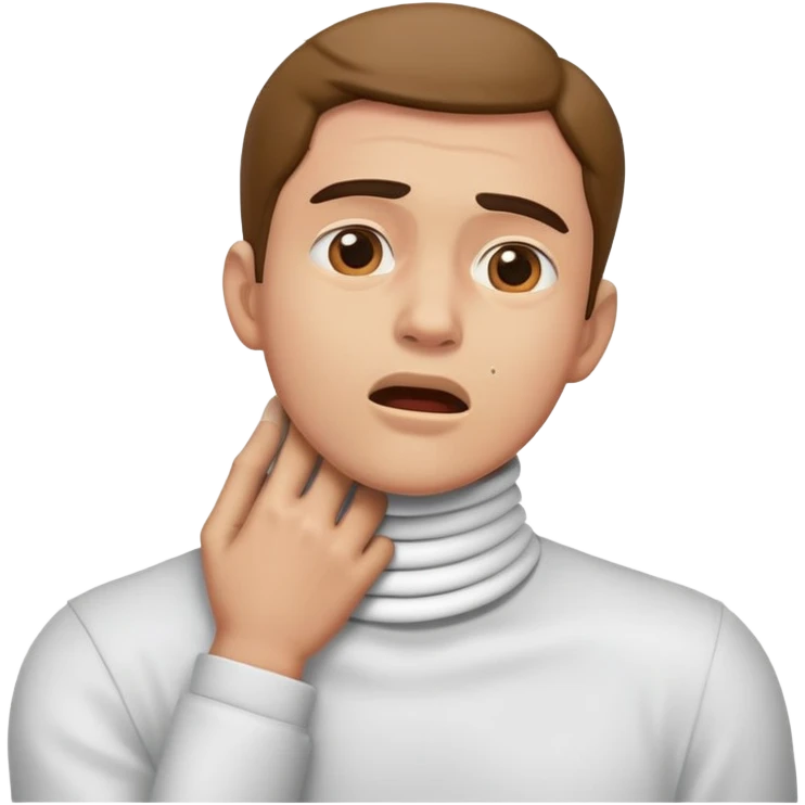Man chocking his neck emoji