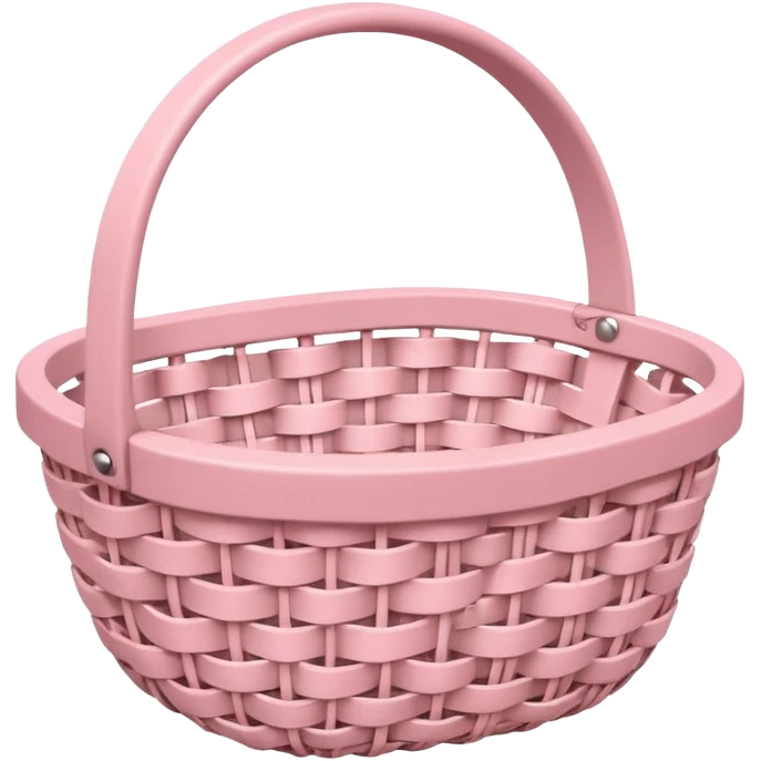 Light pink heart shaped basket with handles  emoji