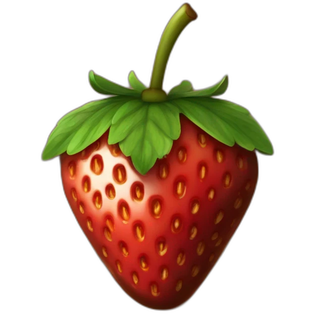 Strawberry dipped in chocolate emoji