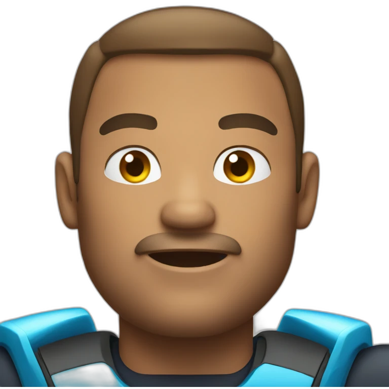 a big strong man driving an electric car emoji