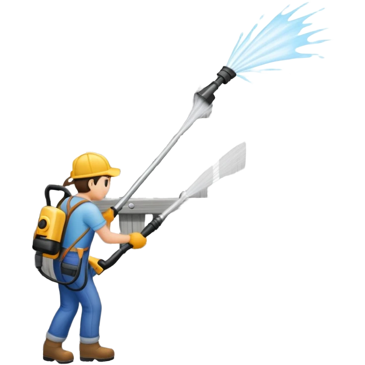 Power washing a fence emoji