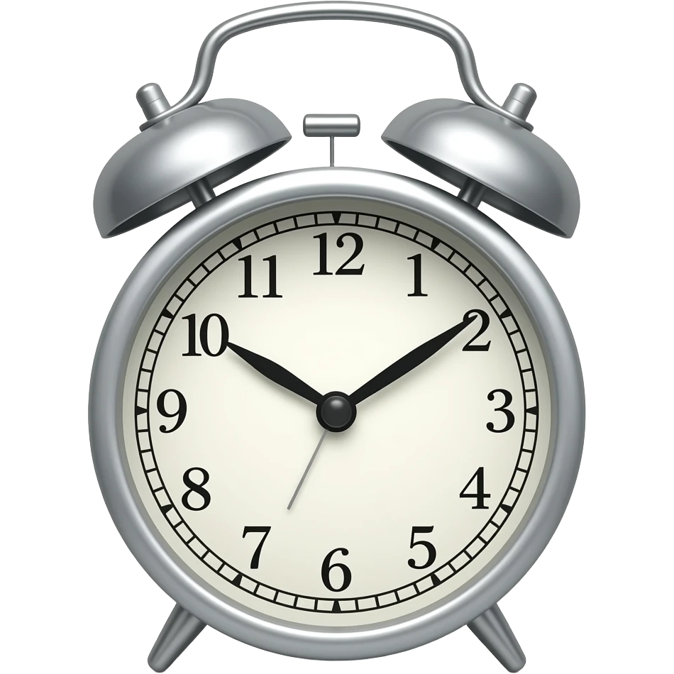 Digital alarm clock emoji