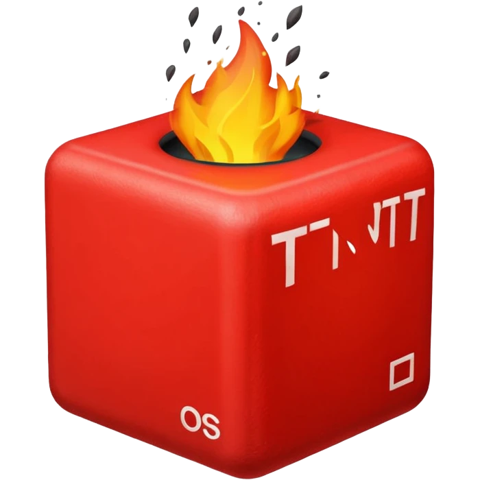 generate a bright red TNT cube emoji