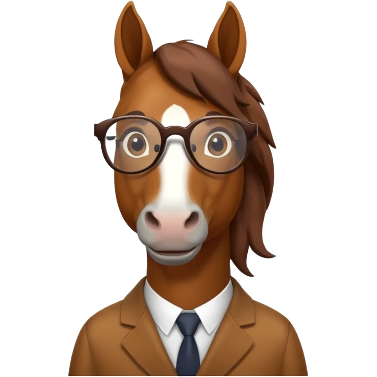 horse with glasses emoji