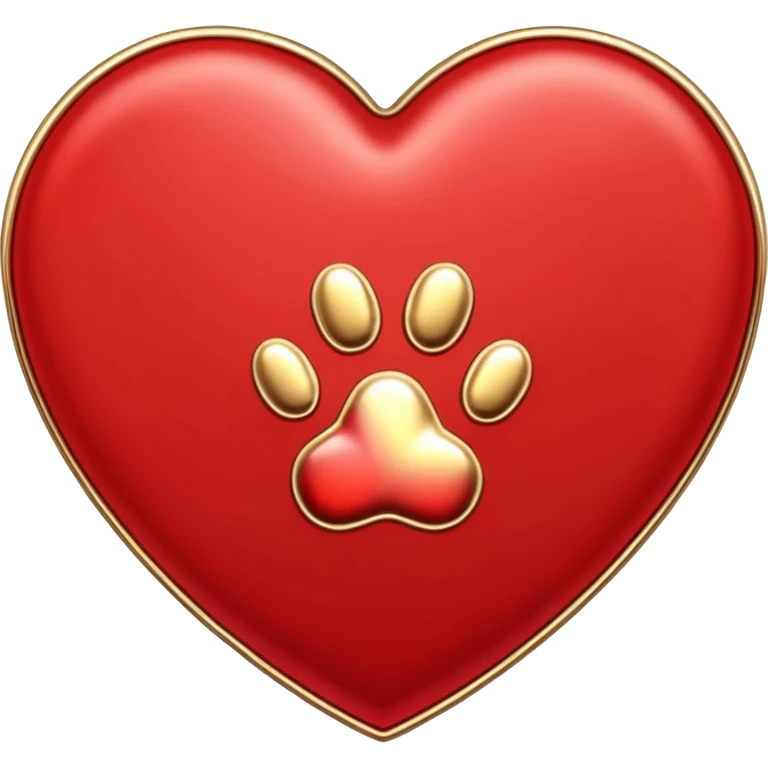 heart with a paw print and a star border emoji