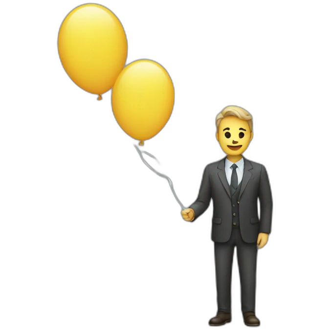 man with balloon shape emoji