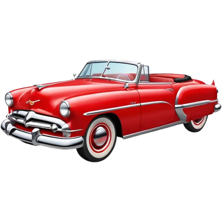 classic red convertible 1950s emoji