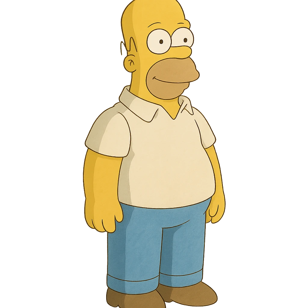ghibli style Homer Simpson emoji