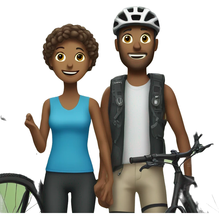 Couple with mtb emoji
