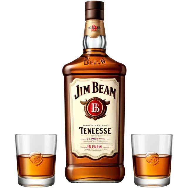 single jim beam tennese whiskey bottle emoji