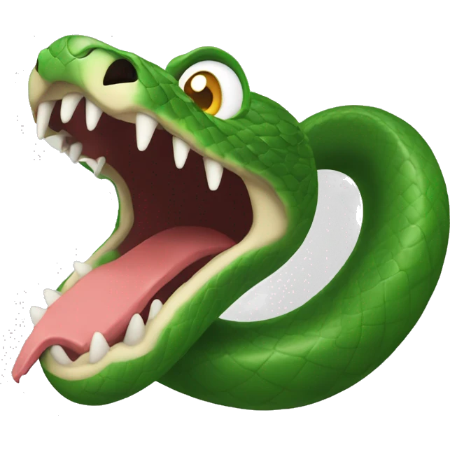 snake emoji going for a bite attacking emoji