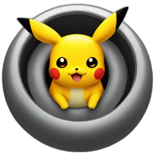 picachu in orange ring emoji