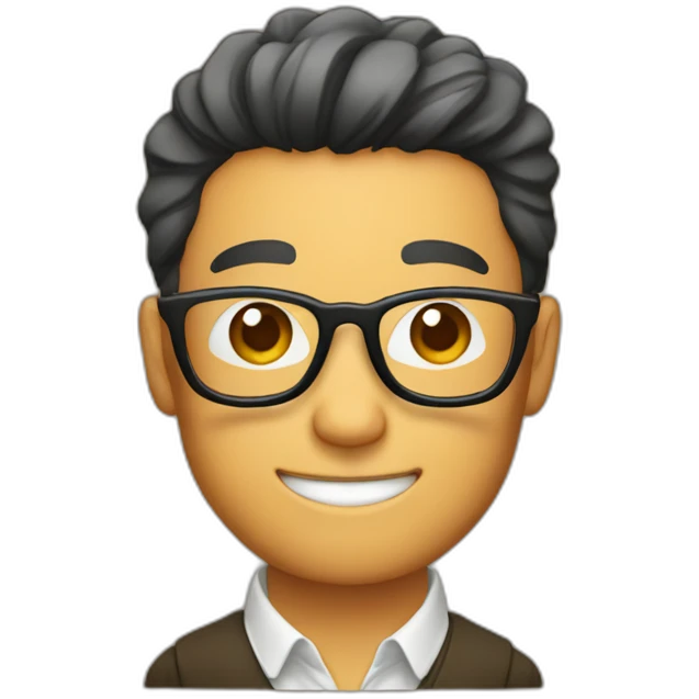 Japanese wearing glasses alohashirt is holding beer emoji