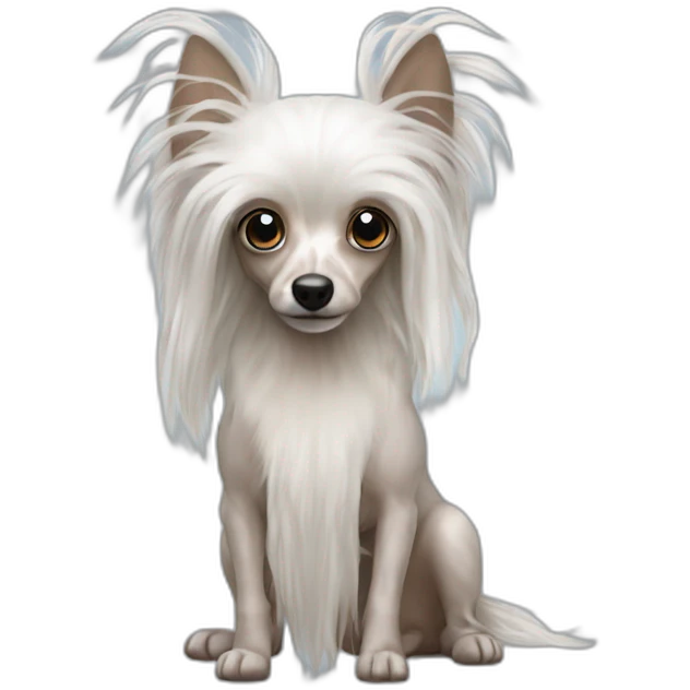Chinese crested puffball emoji