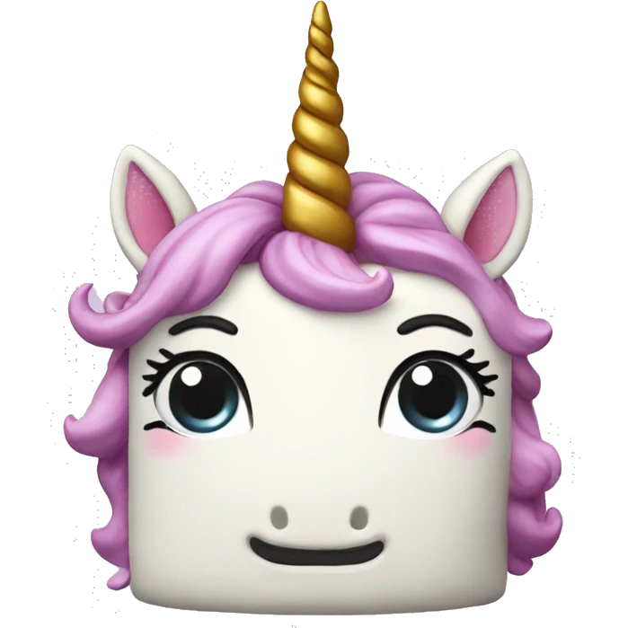 A unicorn cake emoji