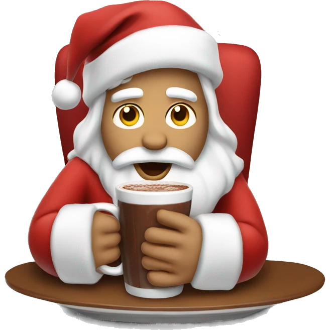Santa with hot chocolate  emoji