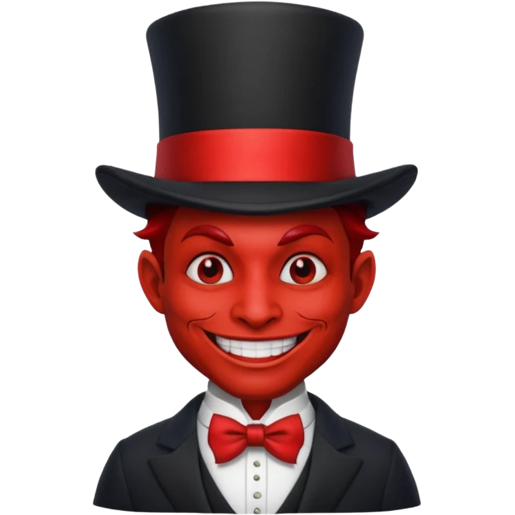 devil with suit and hat emoji