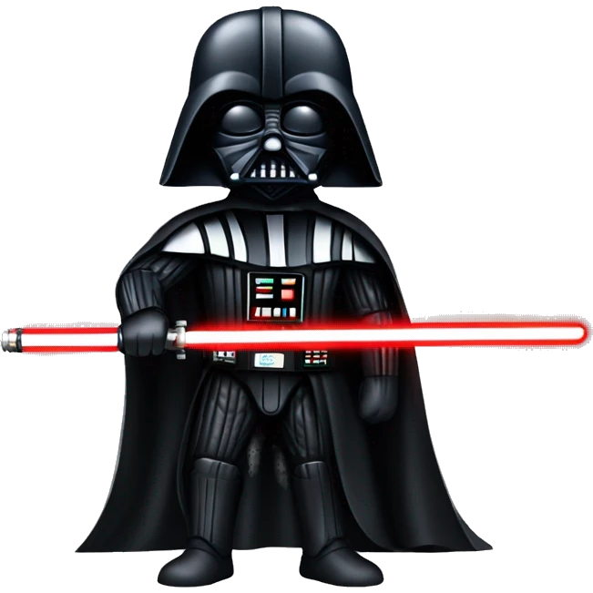 Darth vader with lightsaber out emoji