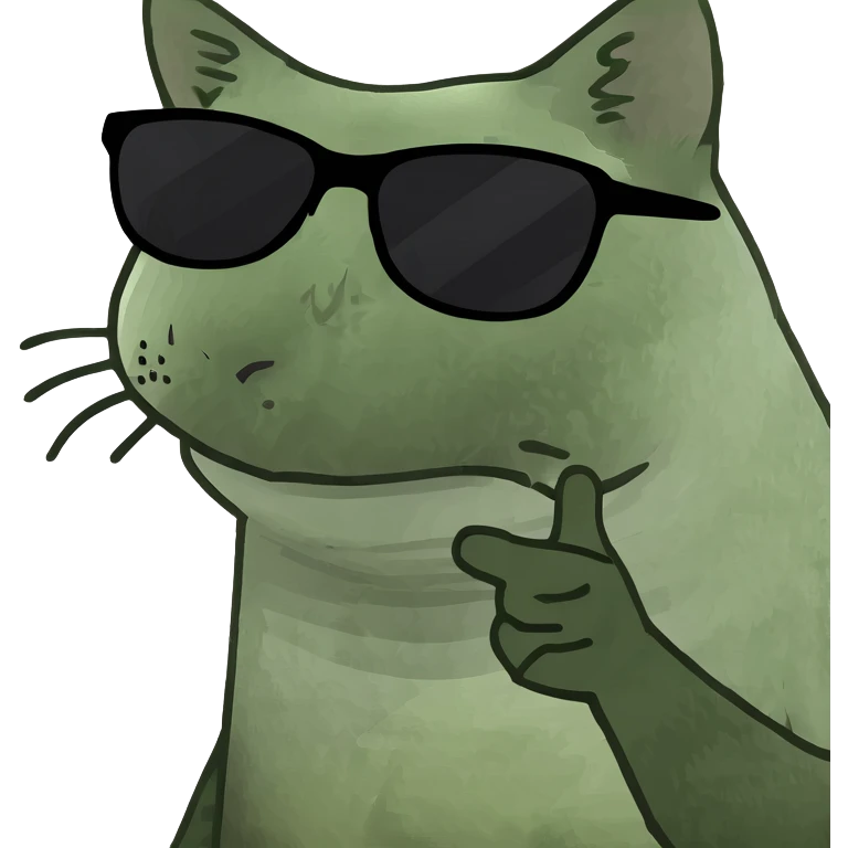 Cat with sunglasses emoji