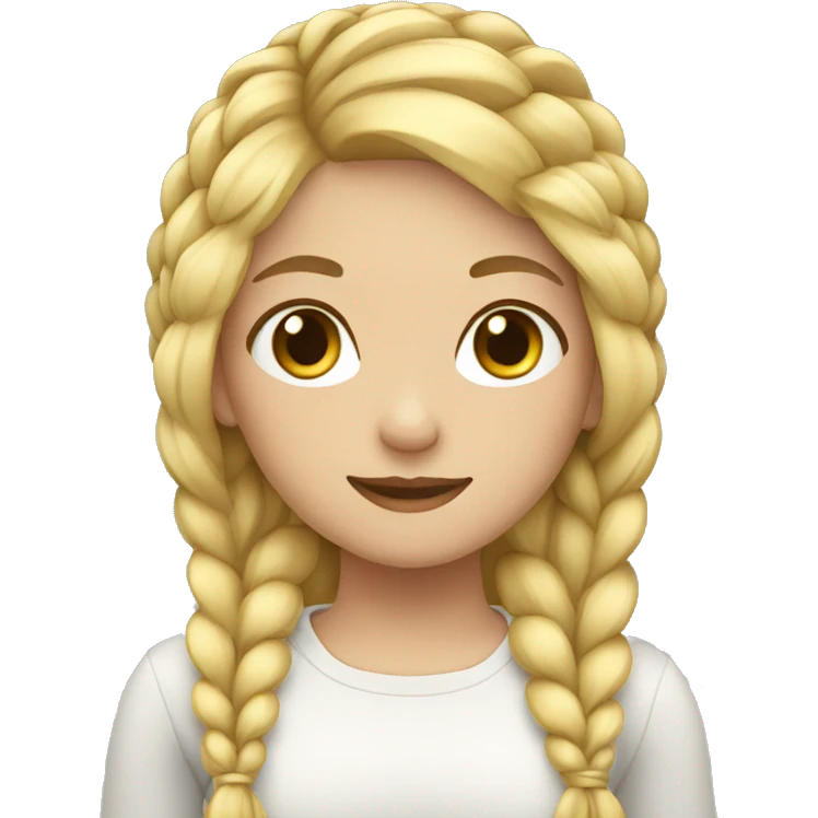 Blonde girl with plaits  emoji