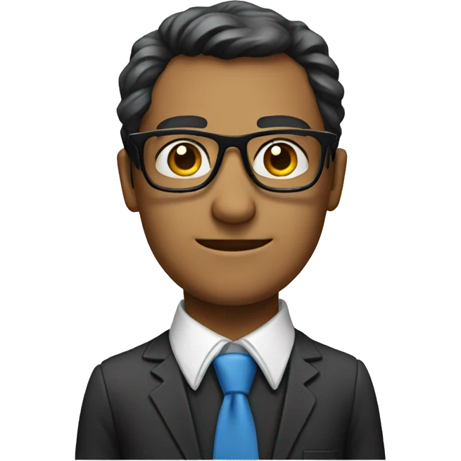 Staff with glasses and a tie emoji