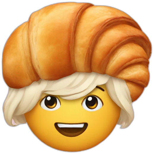 Croissant with A wig emoji