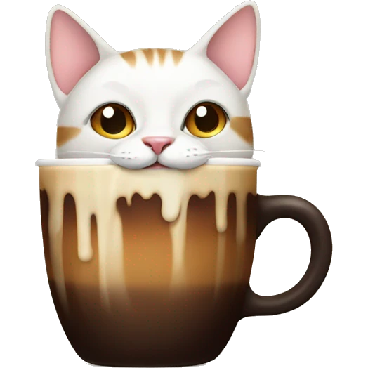 Cat with coffe emoji
