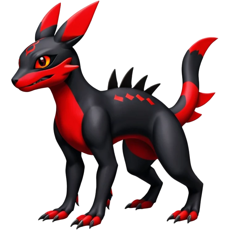 Salandit-Umbreon-Guilmon-Fakémon-hybrid-creature (full body)  emoji