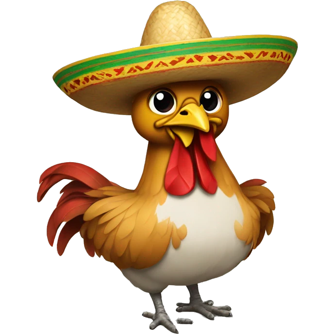 Chicken with sombrero  emoji