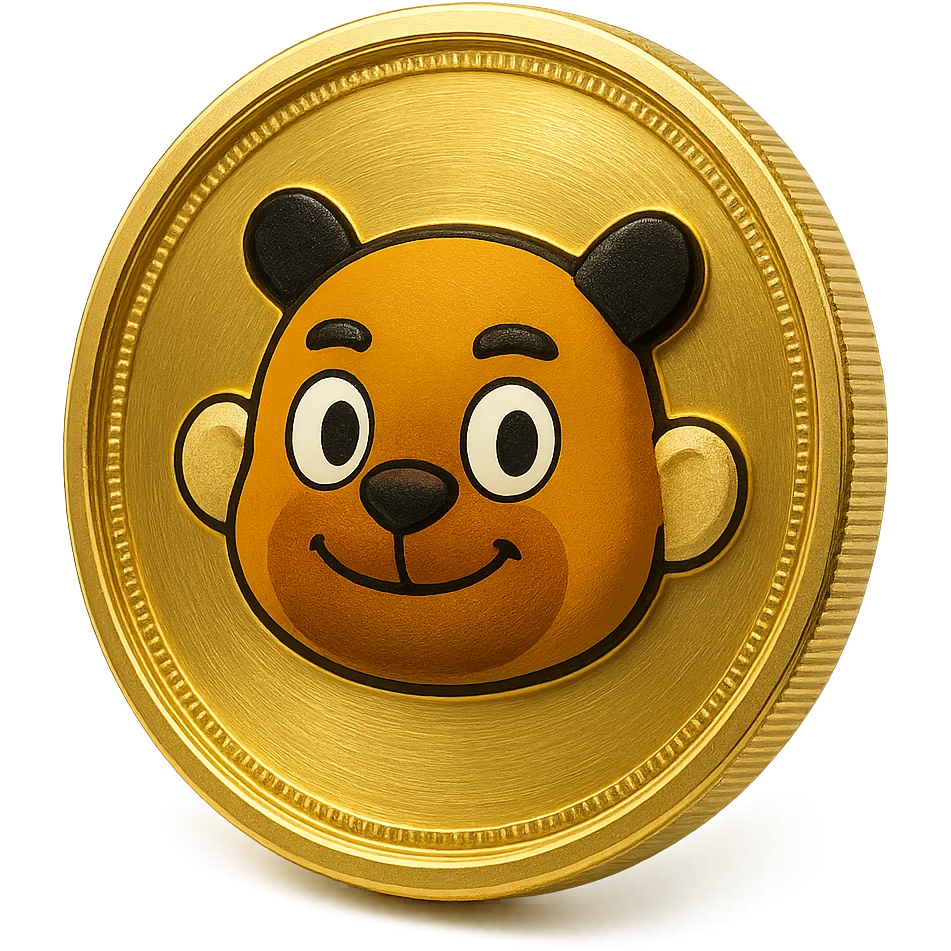 flat gold token with only the mascot's head centered, mascot's head in original color, simple, no text or extra elements emoji