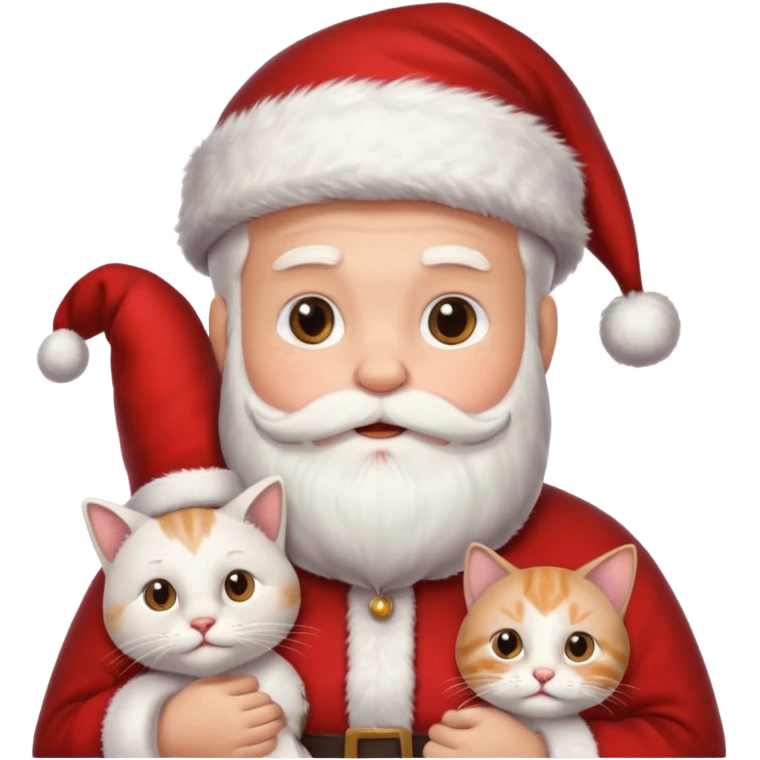 papanoel con gato emoji