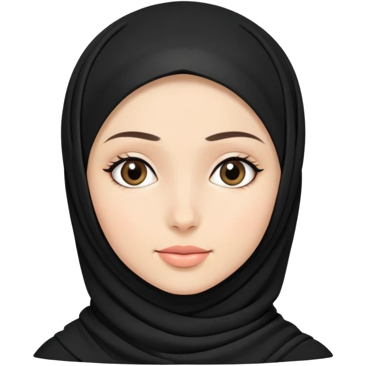 A white skin girl wearing black hijab emoji