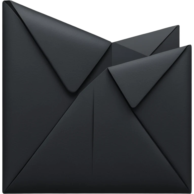black paper letter emoji