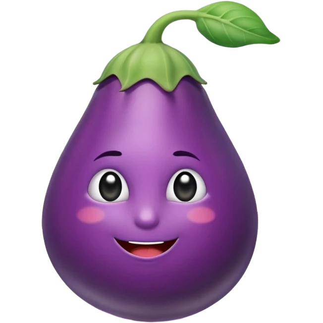 brinjal with small piece  emoji