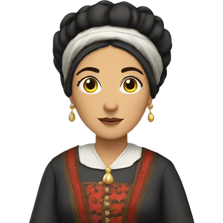 Georgian woman in national costume emoji