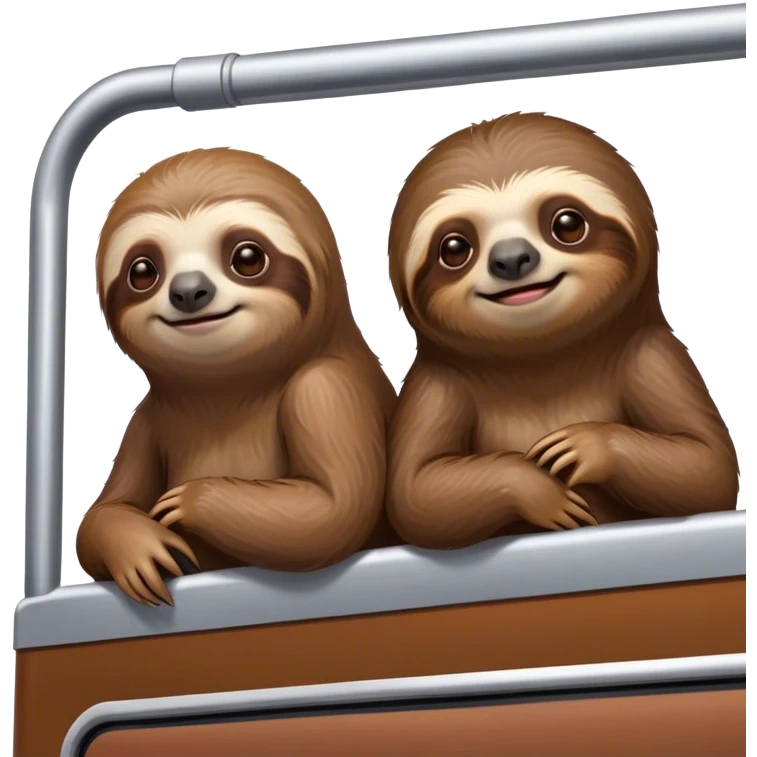 Dos perezosos en un tren emoji