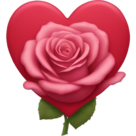 Rose heart  emoji