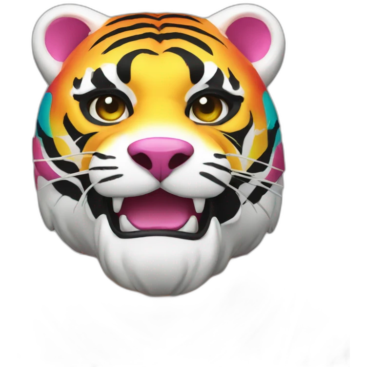 rainbow tiger Japanese mask emoji