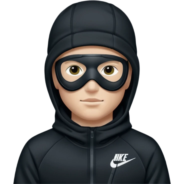 White person wearing a Nike Tex with hood and ski mask co all black and https://encrypted-tbn0.gstatic.com/images?q=tbn:ANd9GcTQEV3H5Fpq8Dp-ki2RTwgbdHqMsKZzDtarA9ywqiFzKVKjxdLc5Fq9yDOax7-XC4trueI2pFuItpqM_TVrGODdDG5la_rbm9lB8utSLKXm&s=10 emoji