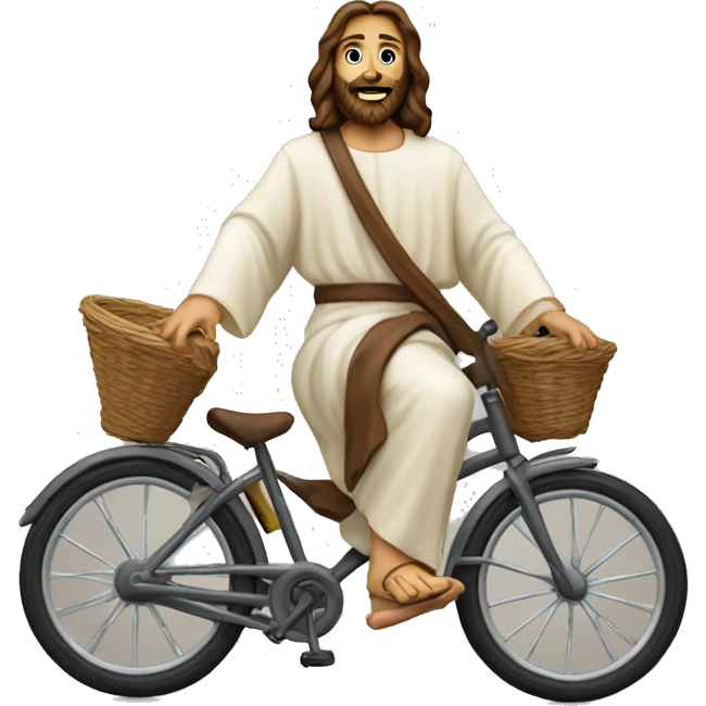 Jesus christ in a bike emoji