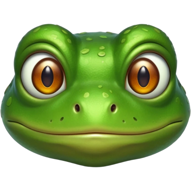 Frog with almond eyes emoji